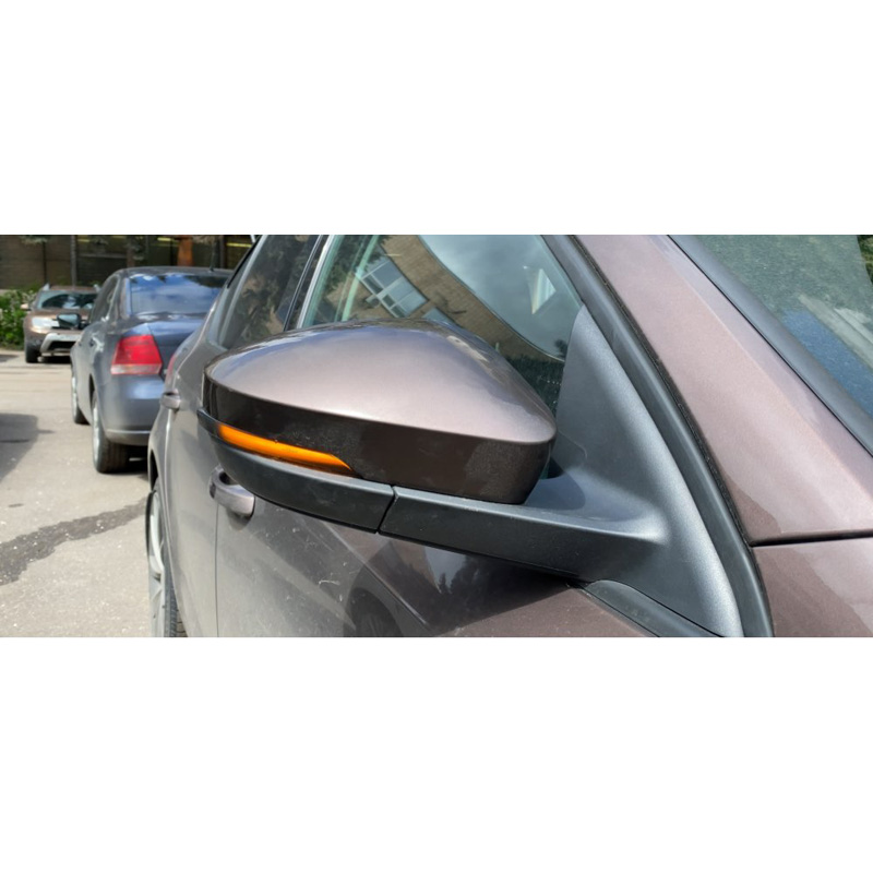 Set de Clignotants de Rétroviseurs LED sur mesure pour Skoda Octavia III 2013-2020 & Volkswagen T-Roc 2017-2020 / T-Cross 2019- - Fumée - incl. Feux Dynamiques