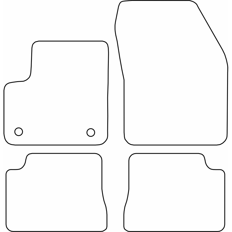 Set de tapis de sol en velours sur mesure pour Jeep Avenger & Fiat 600e (Electric) 2023-