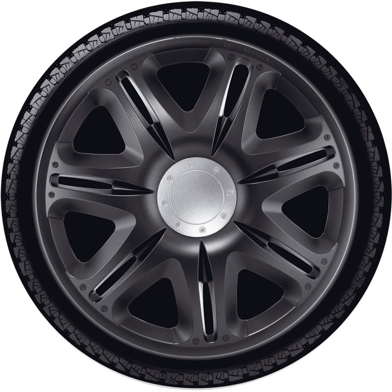 Jeu d'enjoliveurs J-Tec Nascar 16-inch noir
