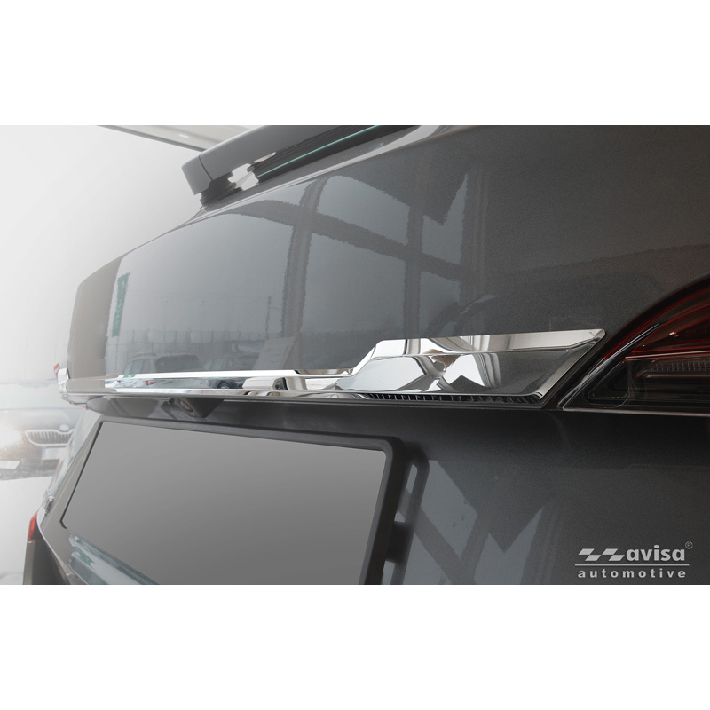 Avisa Revêtement d'habillage du hayon du coffre inox Chrome sur mesure pour Skoda Kamiq (NW4) 2019-2024 & Facelift 2024-