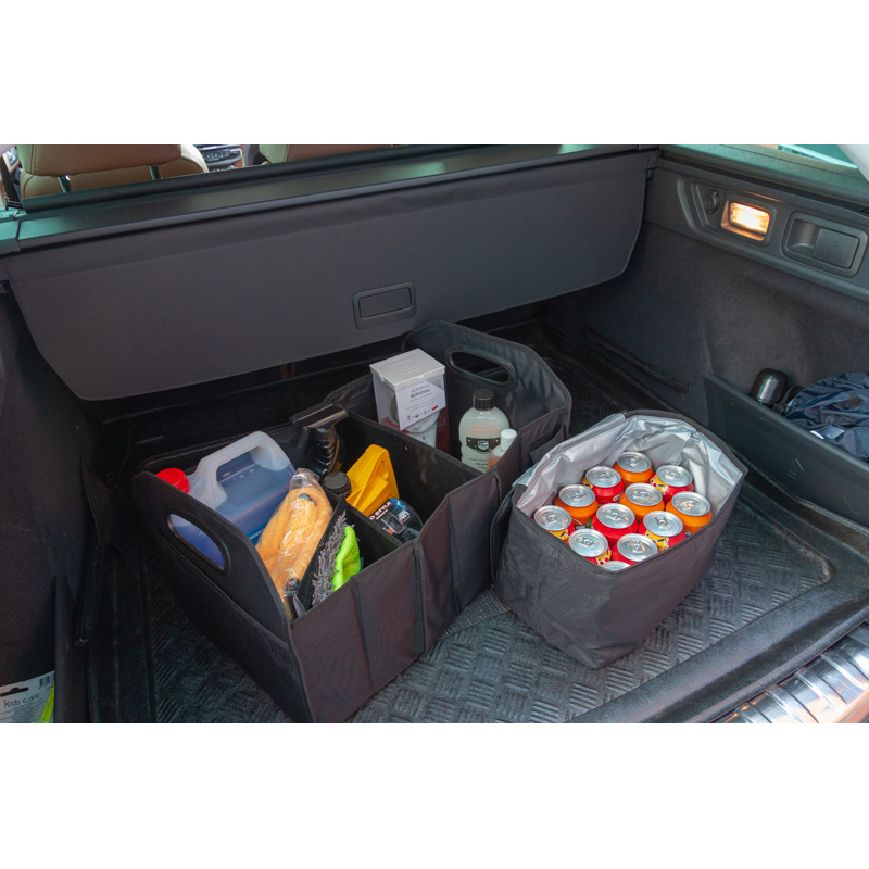 Comfortline Organisateur de coffre/bagage pliable - Noir - incl. case de refroidir