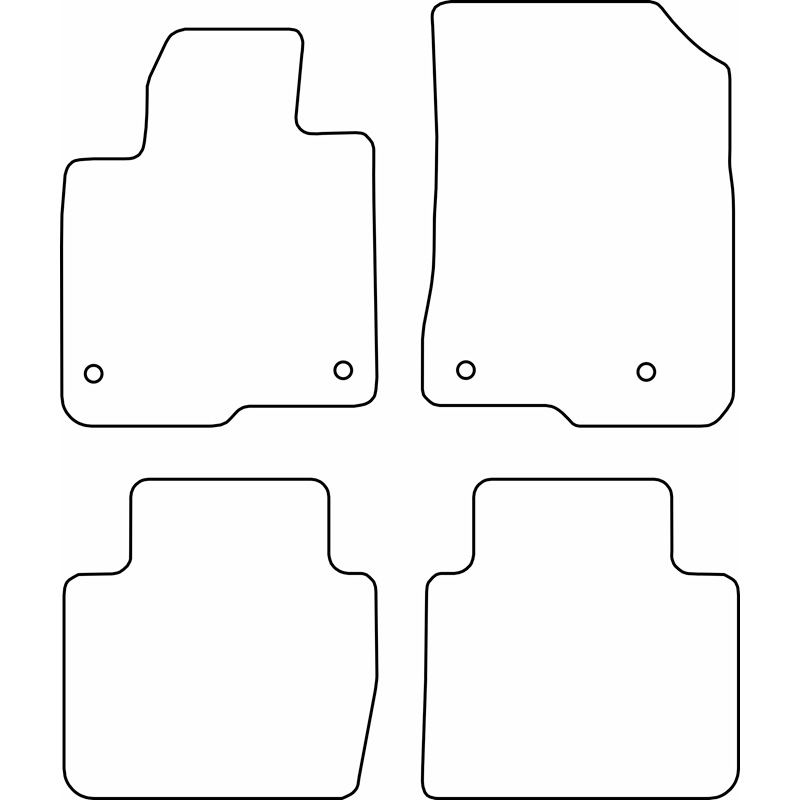 Set de tapis de sol en velours sur mesure pour Honda ZR-V eHEV 2023-