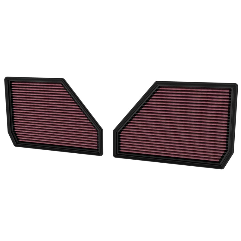 K&N Filtre à air de remplacement sur mesure pour BMW X5 (G05), X6 (G06), X7 (G07), XM (G09) 4.4L V8 (ensemble de 2 pièces) (33-5144)