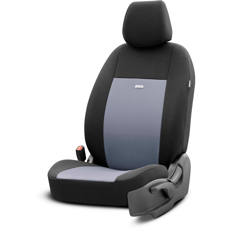 otoM Housse de sièges universel en textile 'SelectedFit Flex' Noir/Gris - 10-pièces - adapté aux Side-Airbags
