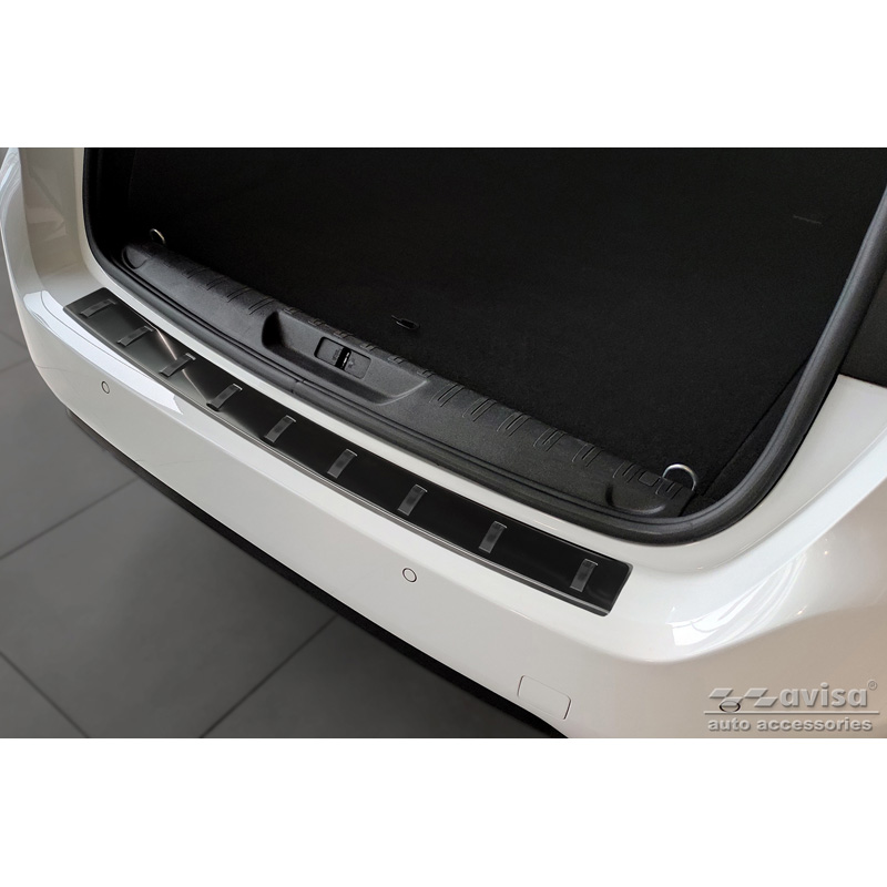 Protection de seuil arrière inox noir sur mesure pour Peugeot 308 SW II 2013-2017 & Facelift 2017-2021 'STRONG EDITION'