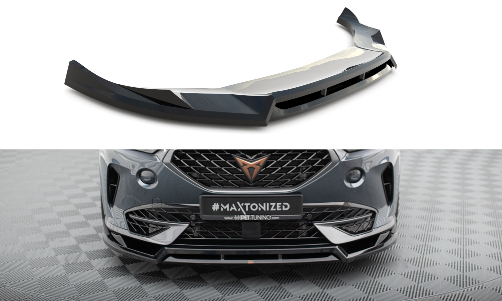 Voorspoiler V.4 Cupra Formentor Maxton Glans Zwart