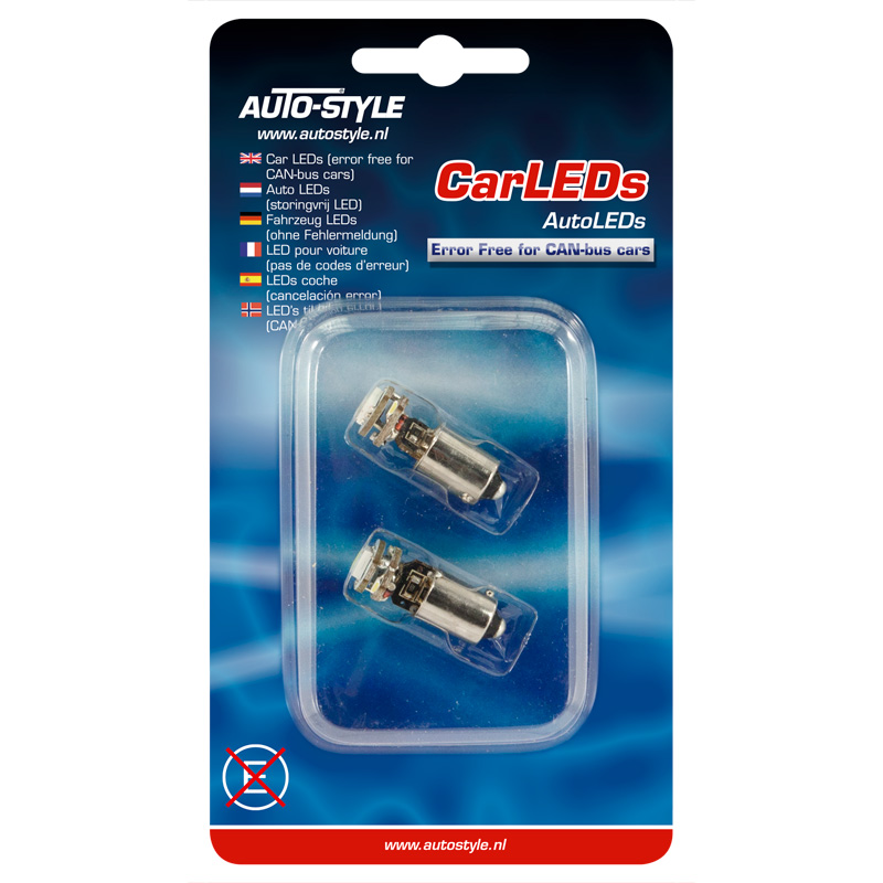 4Q BAX9S (H6) SMD Ampoules 12V Optique-Xenon Blanc, set de 2 pièces, avec soutient CAN-bus