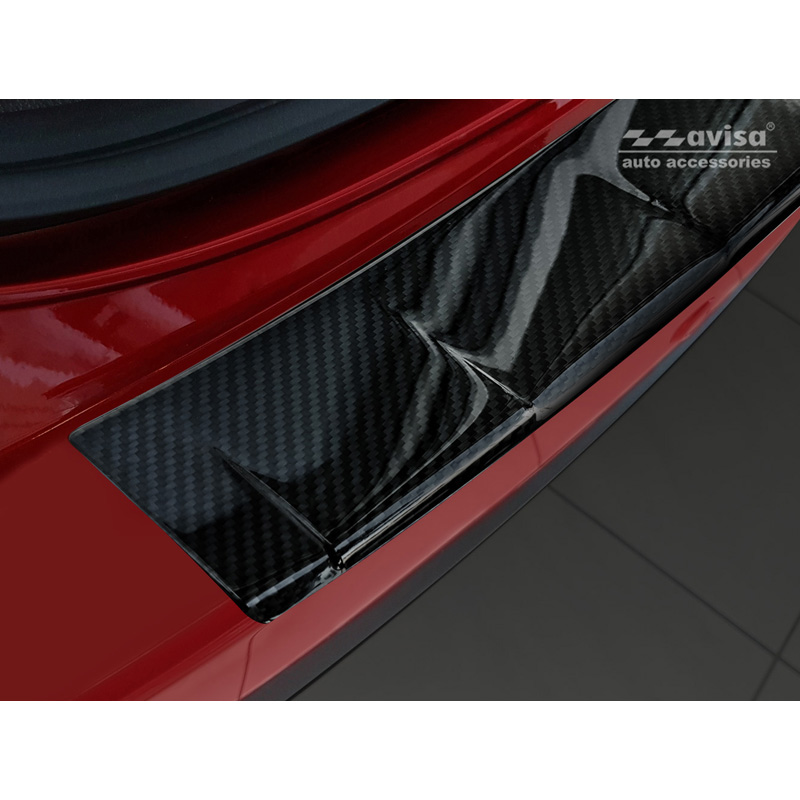 Protection de seuil arrière carboné 3D sur mesure pour Mazda CX-5 II 2017- incl. Facelift