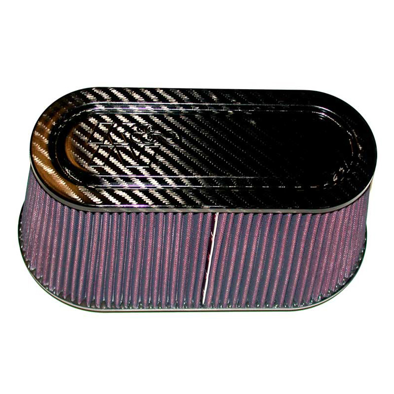 K&N Filtre à Air universel - avec fibre de carbone - 98mm raccord, 305mm x 152mm base, 252mm x 100mm du haut, 152mm hauteur (RP-5115)