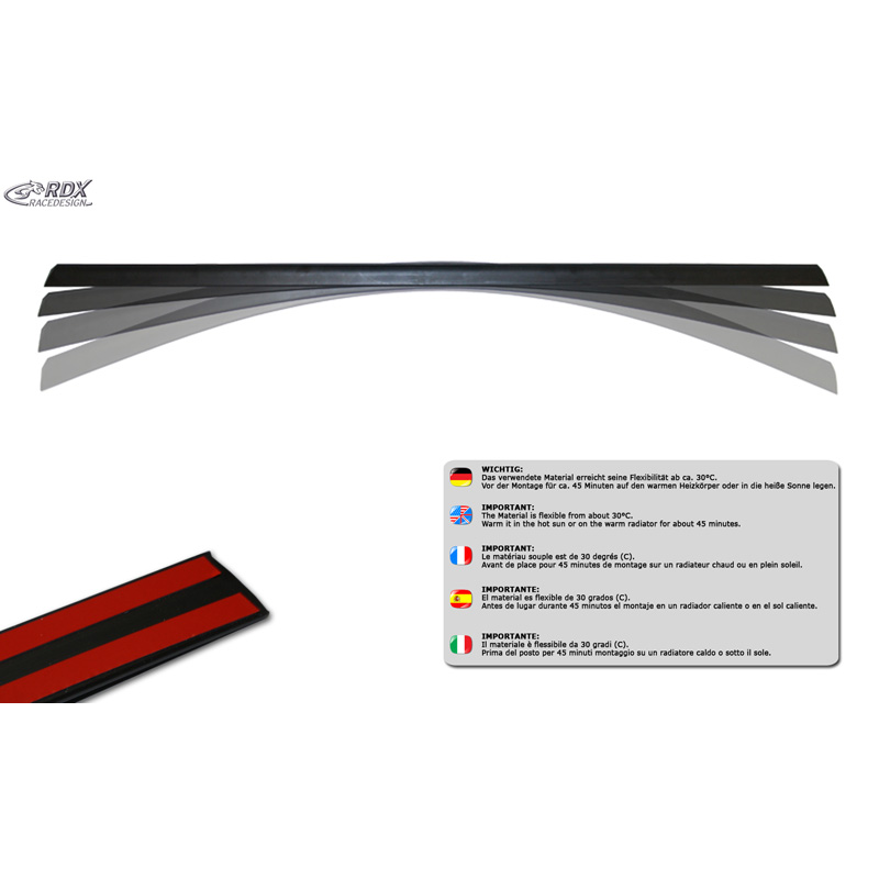 RDX Lèvre spoiler arrière sur mesure pour Volkswagen Taigo (CS1) 2021- (ABS)