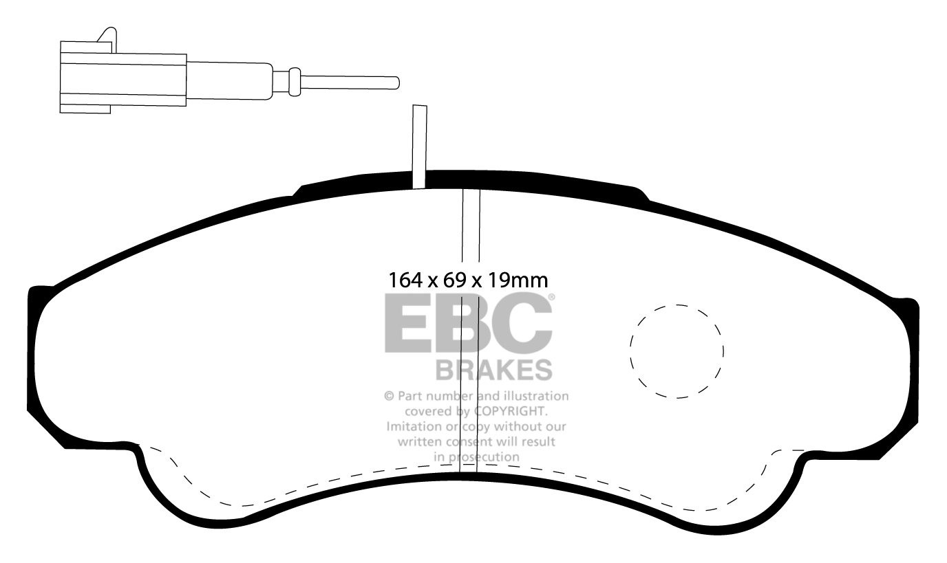 EBC Brakes FIAT BEDRIJFSWAGEN Ducato (1.8 ton) 2.8 TD 2001-2006