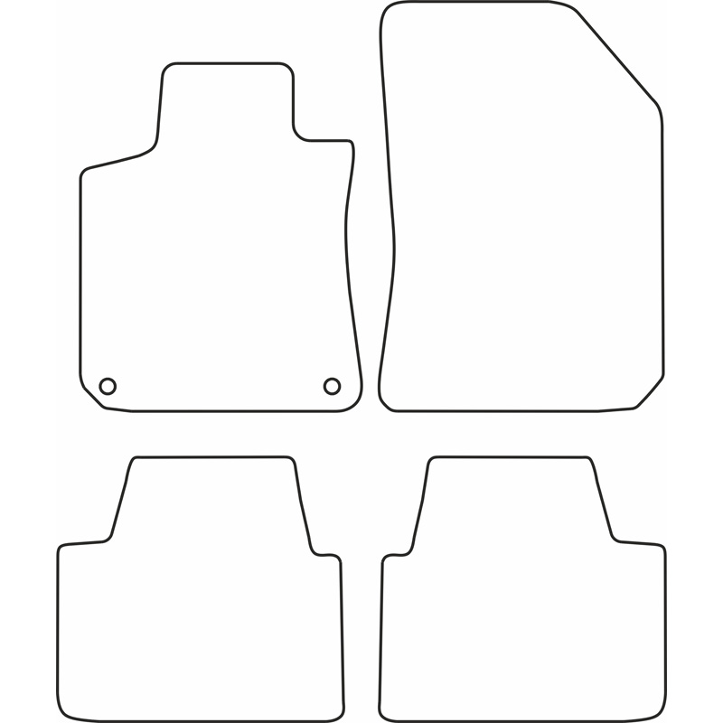 Set de tapis de sol en velours sur mesure pour Peugeot 308 SW 2014-