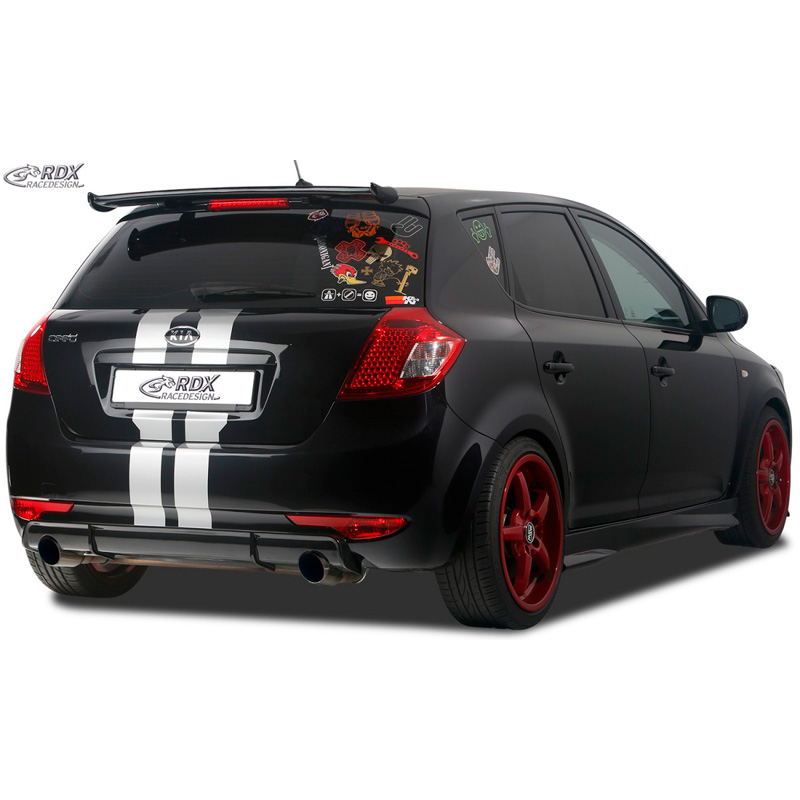 Jupe arrière 'Diffuseur' sur mesure pour Kia Cee'd ED HB 2007-2012 (ABS noir luisant)