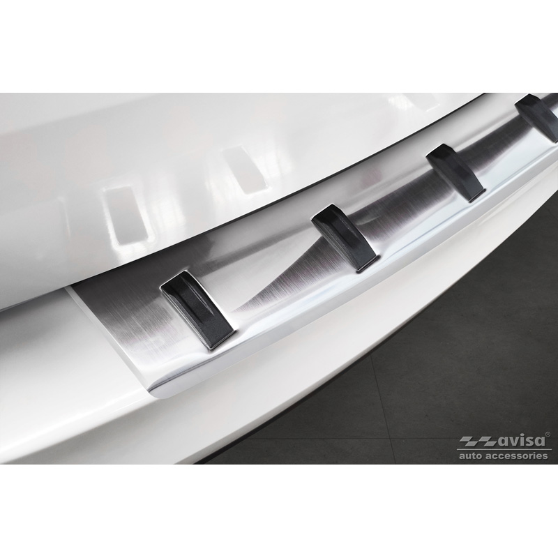 Protection de seuil arrière inox sur mesure pour Skoda Octavia III Combi 2013-2017 'STRONG EDITION'