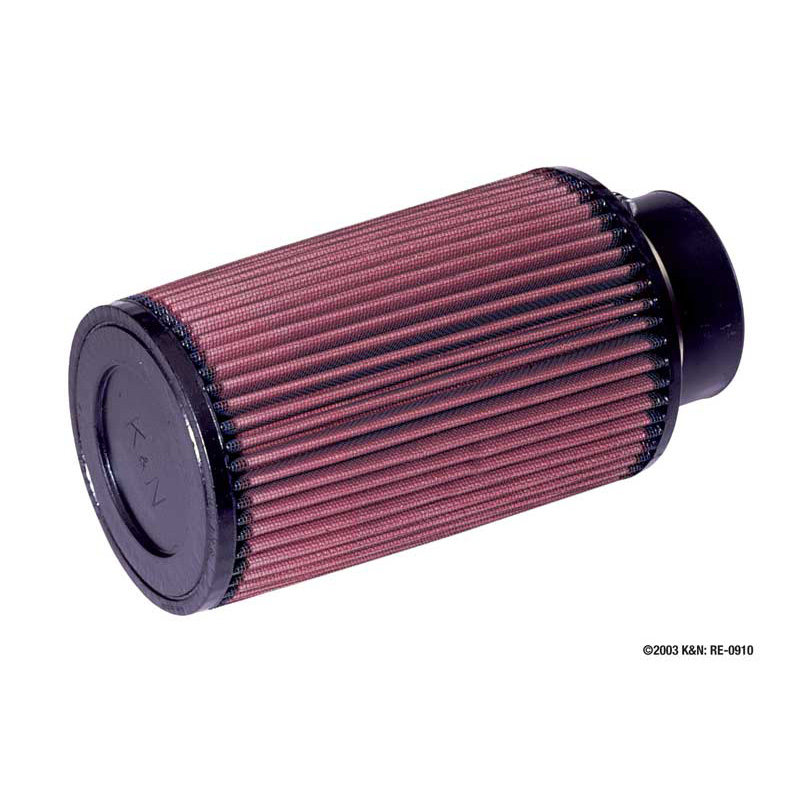K&N Filtre à Air Universel Conique 76mm raccordement, 127mm de base, 117mm en haut, 203mm hauteur (RE-0910)