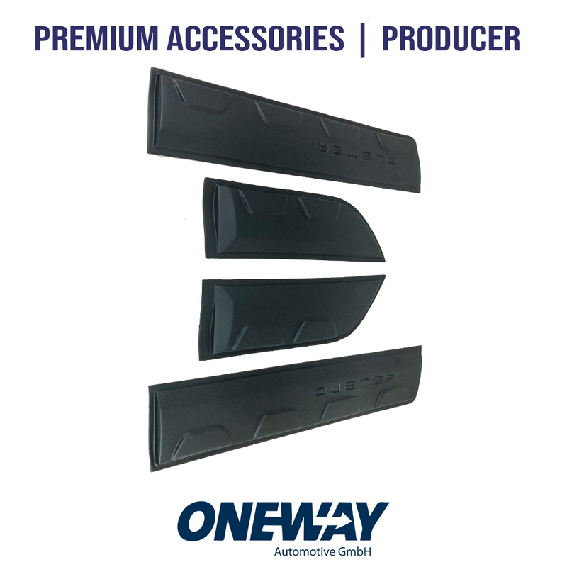 Jeu de baguettes de porte sur mesure pour Dacia Duster II 2018-2024 (Off-Road) - Noir mat