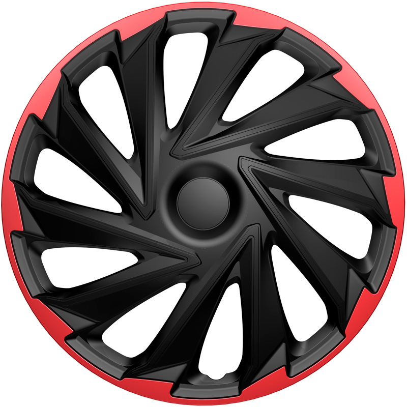 Jeu d'enjoliveurs Misano R 14-inch noir/rouge