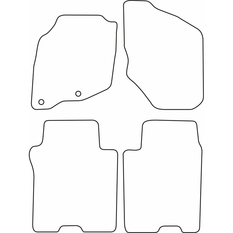 Set de tapis de sol en velours sur mesure pour Honda Jazz 2002-2008
