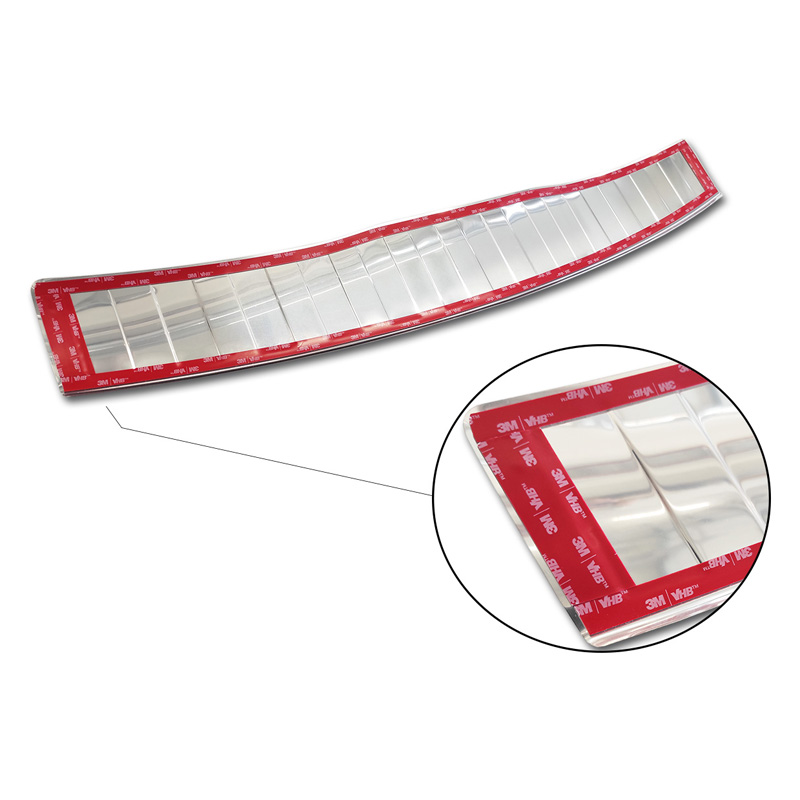 Protection de seuil arrière inox sur mesure pour Mitsubishi ASX 2010-2017 'Ribs'