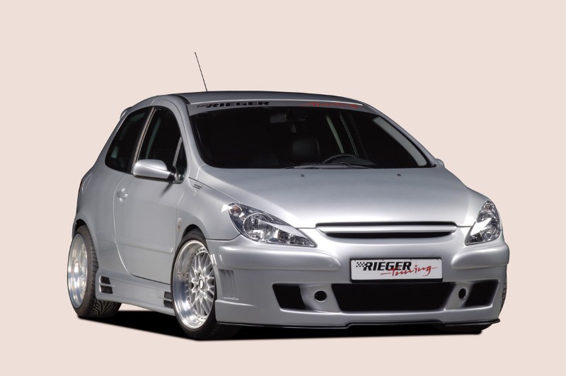 Zijskirts Peugeot 307/cc 3/5 deurs met 2 schacht en 2 uitsnedes