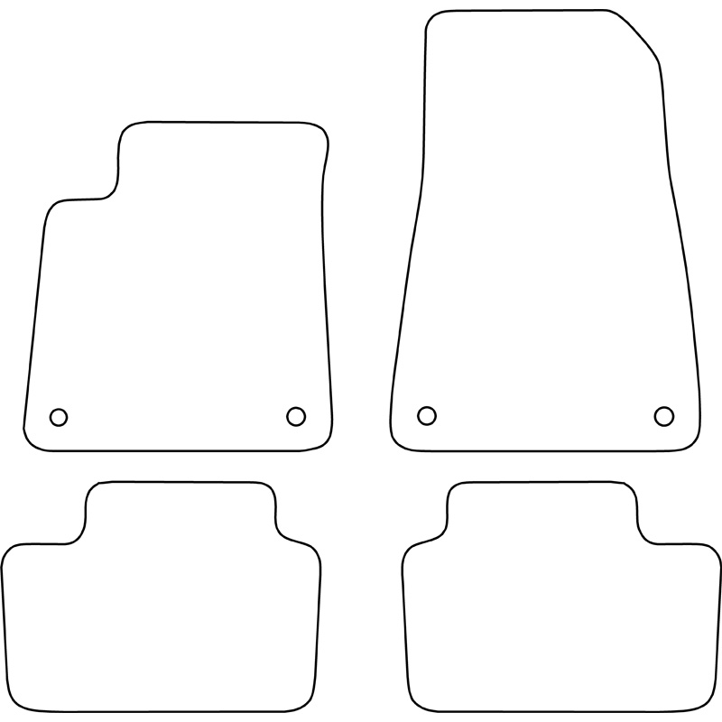 Set de tapis de sol en velours sur mesure pour Polestar 2 (EV) 2019-
