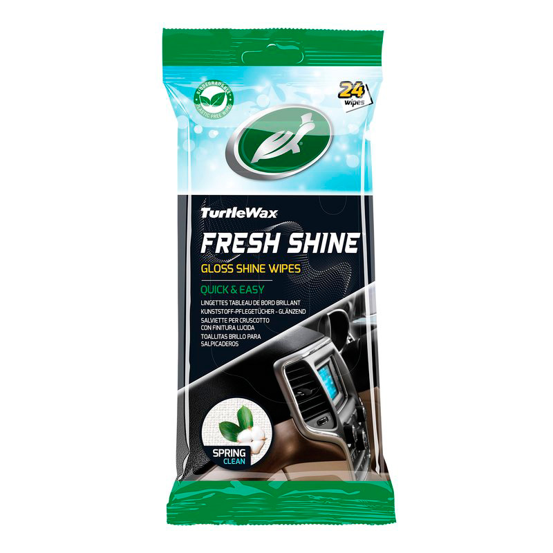 Turtle Wax 54095 Lingettes nettoyantes intérieur Fresh Shine Gloss 24 unités