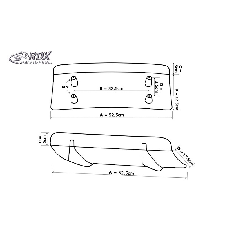 Jupe arrière 'Diffuseur U-Diff' sur mesure pour Mazda 3 (BK) FL 2006-2009 (PU)