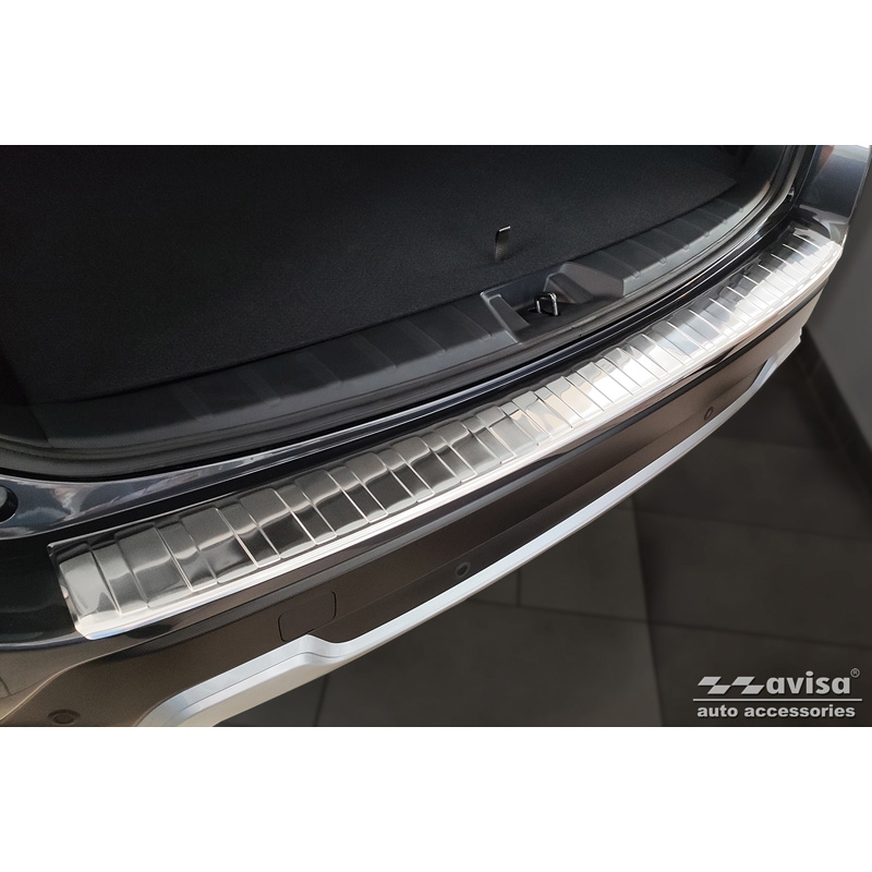 Protection de seuil arrière inox sur mesure pour Subaru Forester (SK) 2018-2024 'Ribs'