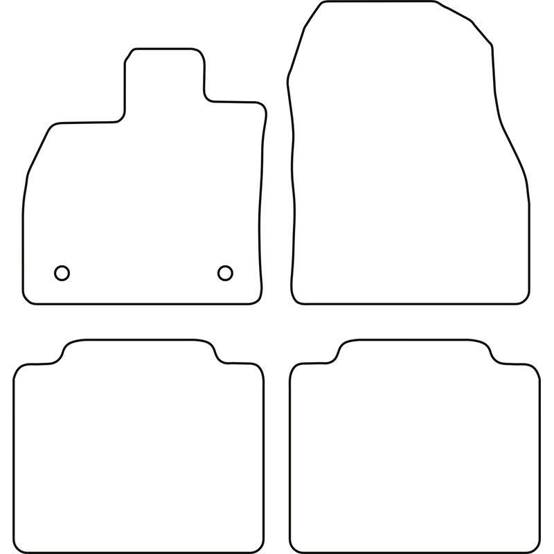 Set de tapis de sol en velours sur mesure pour Toyota bZ4X (EA10) 2021-