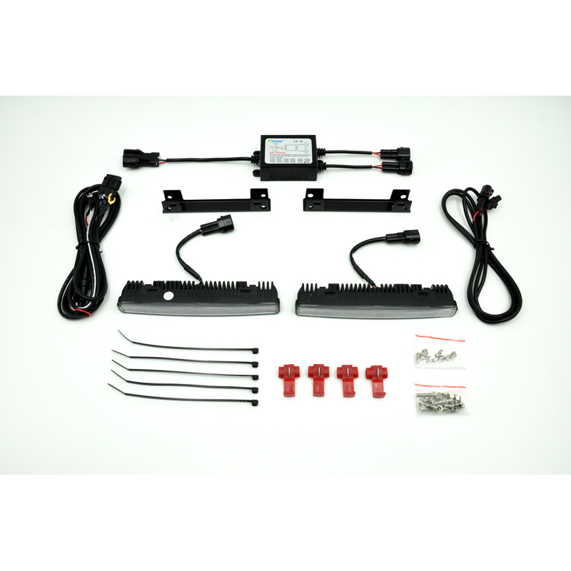Set Feux Diurnes Universel (DRL) + Clignotants - 2in1 'DayLightGuide'- 165x18,5x36,5mm - incl. Homologation E