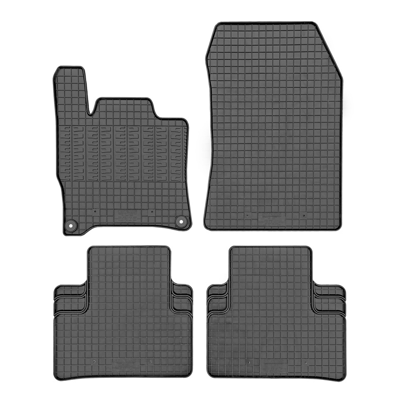 Set tapis de caoutchouc sur mesure pour Peugeot 408 MHEV 2023- & 308 III HB/SW MHEV 2021- & Citroën DS4 MHEV 2021- & Opel Astra L HB/ST MHEV 2022- (4-pièces + points de fixage)