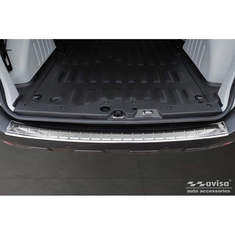 Protection de seuil arrière inox sur mesure pour Renault Express Furgon 2021- 'Ribs'