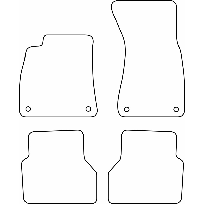 Set de tapis de sol en velours sur mesure pour Audi A6 (C9) Avant 2025-