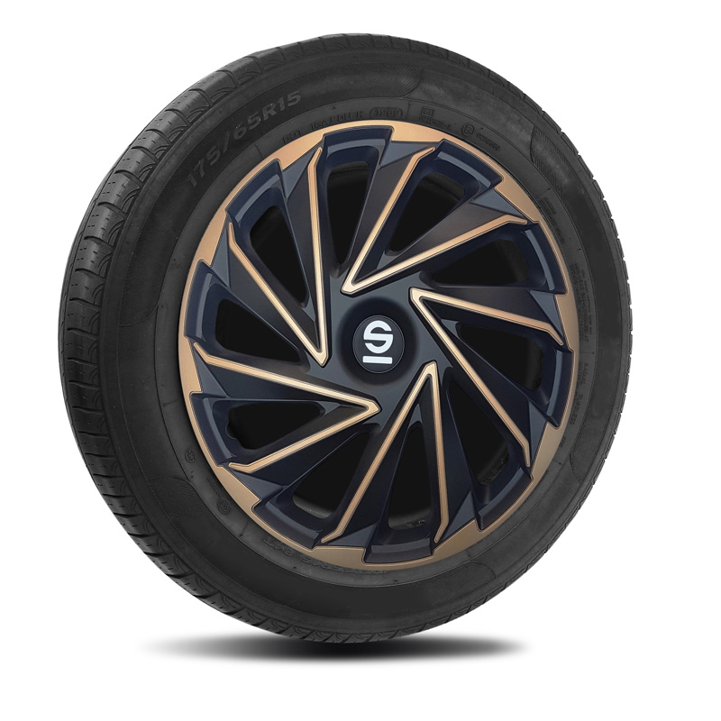 Sparco Enjoliveurs Varese - 15-pouces - Doré/Noir - Set de 4 pièces