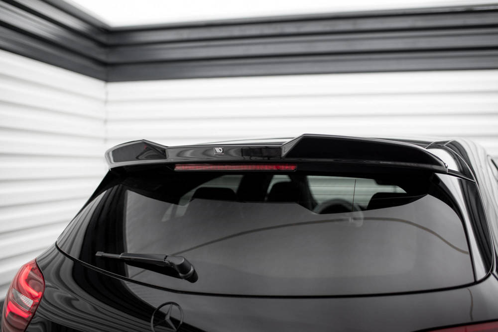 Spoiler Mercedes A Klasse / AMG Line / A45 AMG W176 Maxton Glans Zwart
