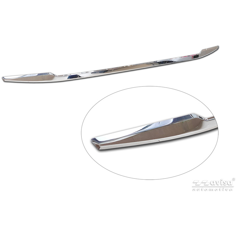 Avisa Revêtement d'habillage du hayon du coffre inox Chrome sur mesure pour BMW X4 II (G02) M-Sport Facelift 2021-