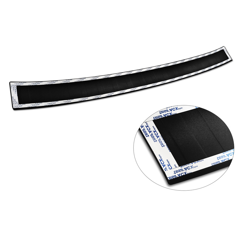 Protection de seuil arrière inox noir mat sur mesure pour Seat Alhambra & Volkswagen Sharan II 2010- 'Ribs'