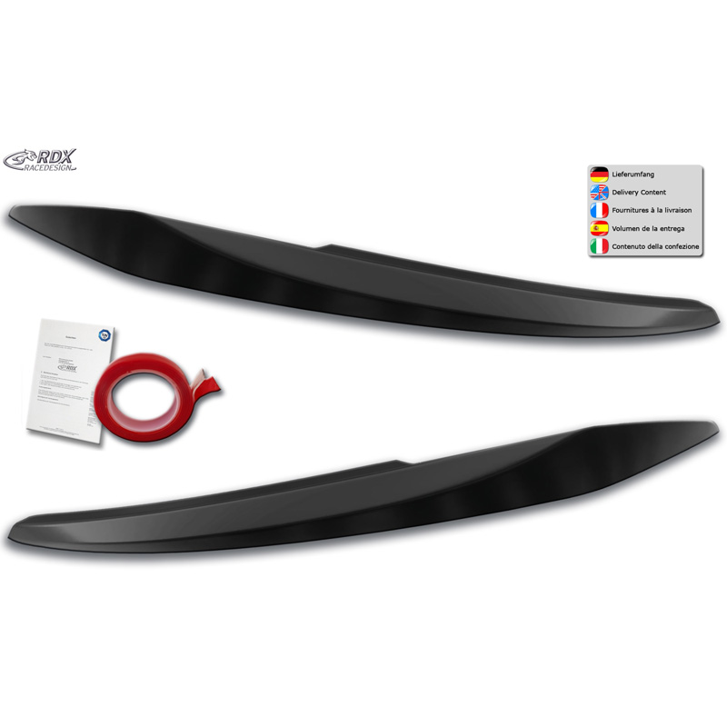 Spoilers de phares sur mesure pour Volkswagen Touran (5T) 2015- (Halogène) (ABS)