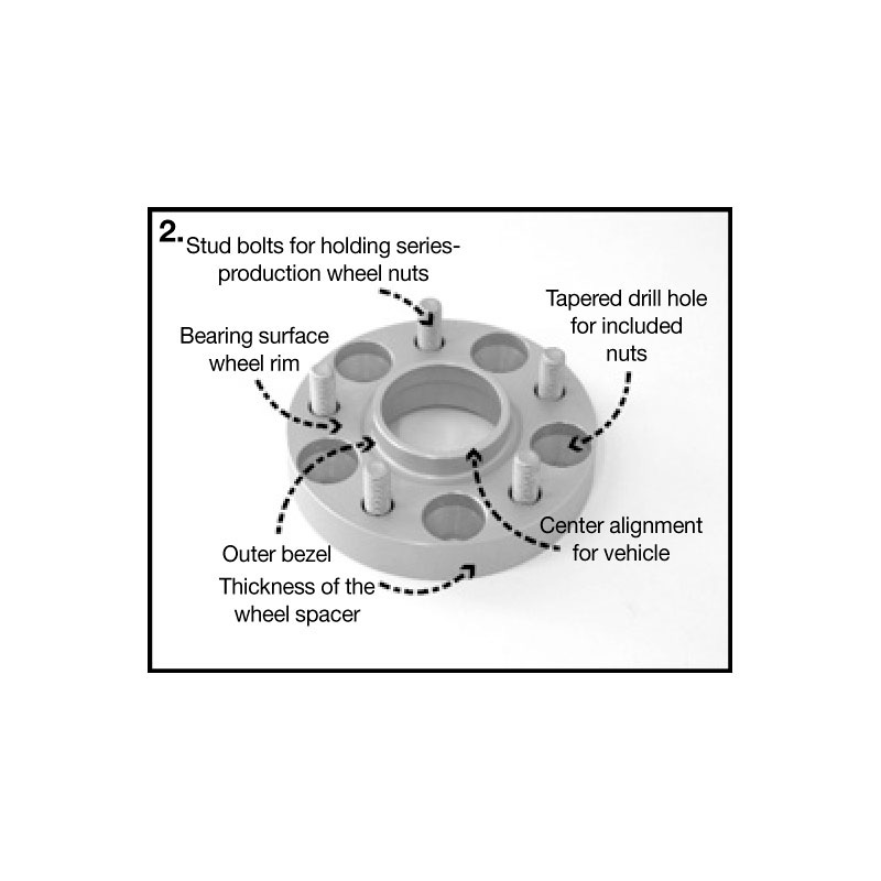 H&R Set des espaceurs de roues Système-DRM 30mm par essieu - Cartouche de boulon 5x114,3 - Moyeu 67,1mm - Taille de boulon M12x1,5 - sur mesure pour Kia/Mitsubishi - Noir