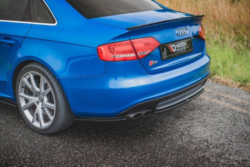Achterzij Spoilers Audi S4 / A4 S-Line B8 Sedan Glanzend Zwart