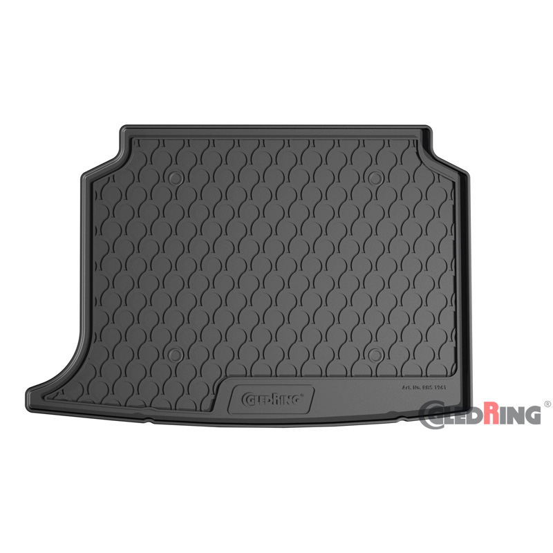 Coquille coffre-arrière Rubbasol (caoutchouc) sur mesure pour MG 4 (EV) Standard & Comfort 2022- (avec filet sur le côté droit)
