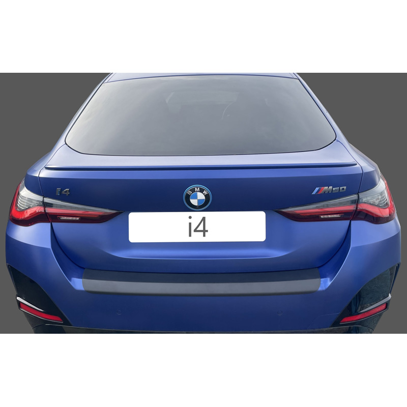 Protection de seuil arrière (ABS) sur mesure pour BMW i4 (G26) 'M' / M-Sport 2021- Noir
