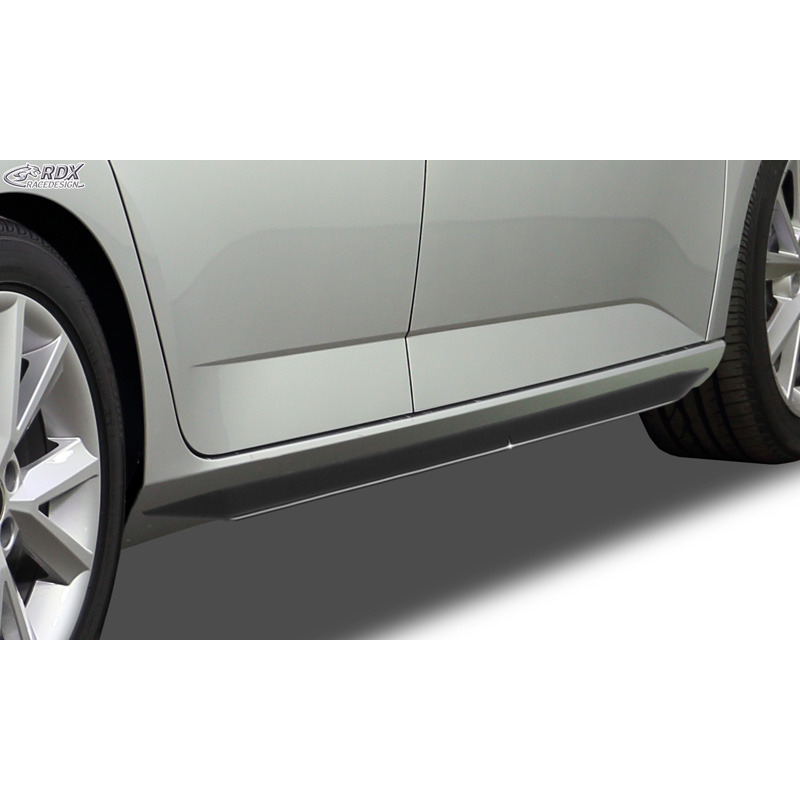 Jupes latérales 'Slim' sur mesure pour Seat Leon 5F HB 5-portes/ST 2013-2020 incl. FR (ABS noir luisant)