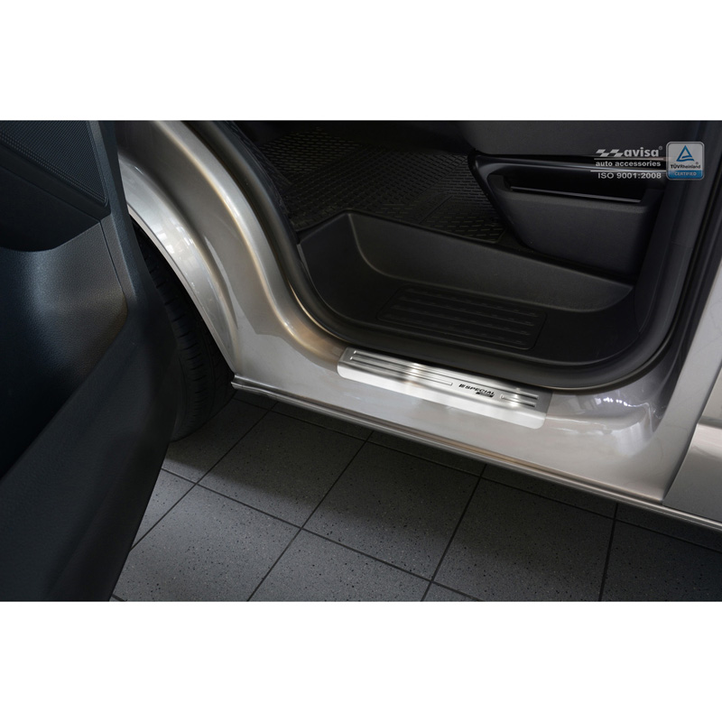 Seuils de portes inoxydable sur mesure pour Volkswagen Transporter T6 2015- & FL 2019- 'Special Edition' - 2-pièces