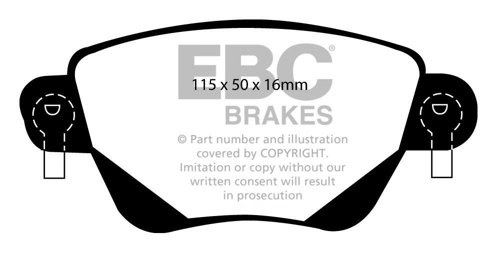 EBC Brakes JAGUAR X Type 2.1 2002-2005 Remblokken achterzijde