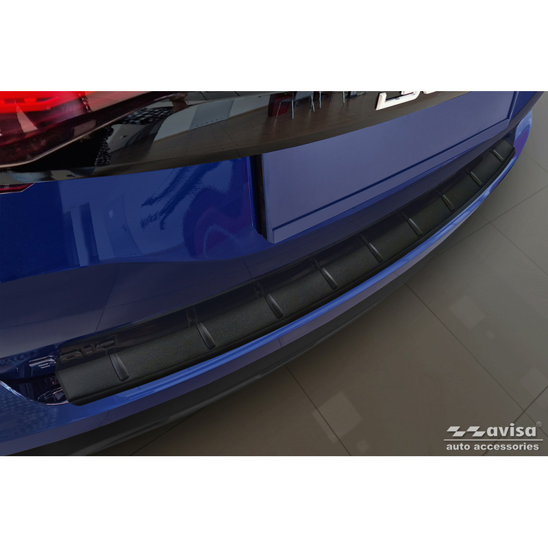 Protection de seuil arrière inox noir mat sur mesure pour BAIC Beijing 3 (X35) 2023- 'Ribs'