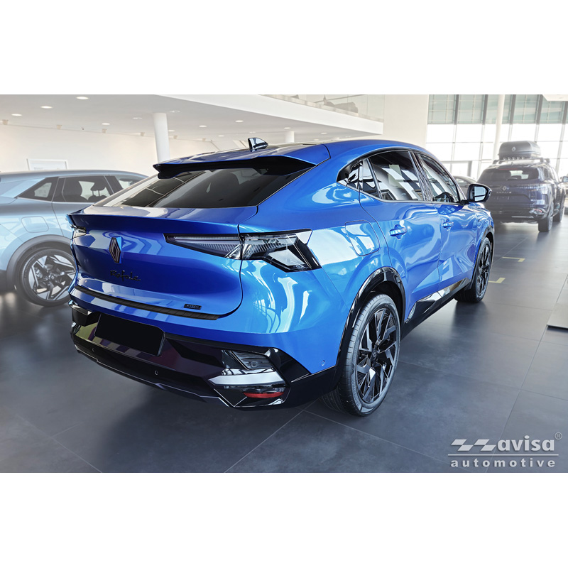 Protection de seuil arrière inox noir mat sur mesure pour Renault Rafale 2023- 'Ribs'