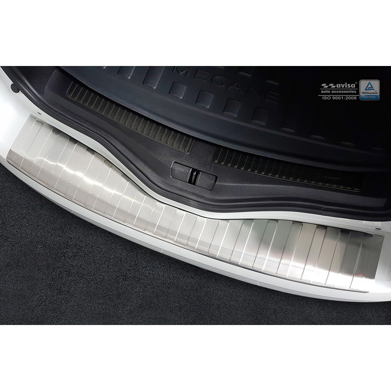 Protection de seuil arrière inox sur mesure pour Renault Megane IV Grandtour 2016-2020 & FL 2020- 'Ribs'