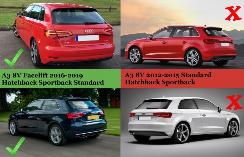 Diffuser passend voor Audi A3 Sedan 8V Facelift 16-19