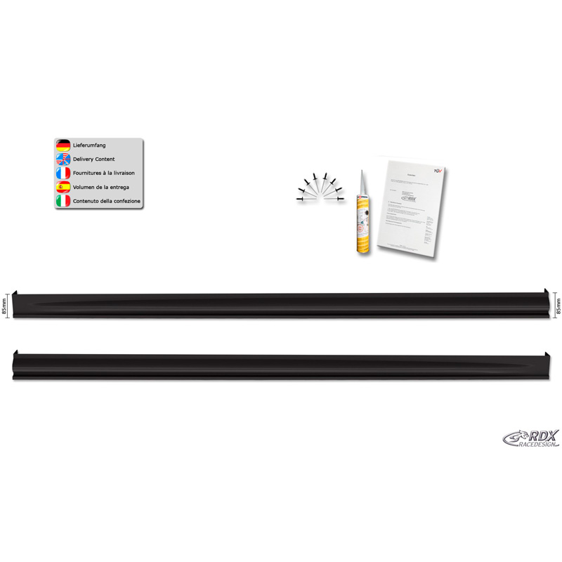 Jupes latérales sur mesure pour Seat Leon (5F) SC 2013-2020 incl. FR 'Edition' (ABS)